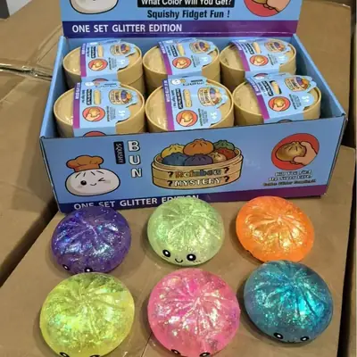 Cross-Border Popular Item: Realistic Mini Bun Stress Relief Squeeze Toy, Maltose Big Bun Stress Relief Toy, Factory Wholesale
