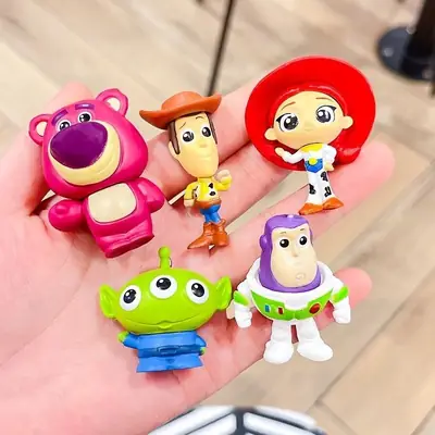 Toy Story Buzz Lightyear, Three-Eyed Alien, Lotso Bear DIY Accessories Cartoon Keychain Car Desktop Ornament