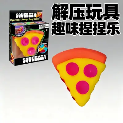 Cross-Border Hot-Selling High-Appearance-Value Squishy Pizza Simulation Food Stress-Relief Toy Maltose Squishy Toy