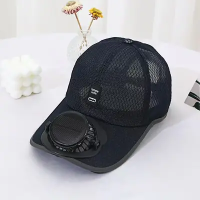 New Summer Hats, Fan Hats, Sun Protection Hats, Breathable Mesh Hats, Solar Charging Hiking Fashion Sunshade Baseball Caps