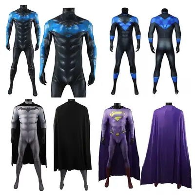 Batman under the Red Hood Nightwing Cosplay 3D Digital Printed Jumpsuit