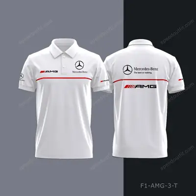 Summer Cross-Border European and American Men's Short-Sleeved Polo Shirts, Foreign Trade Men's Polo Shirts, Amazon Tops, Mercedes-Benz Team
