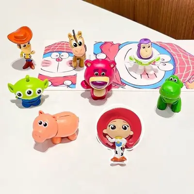 Toy Story Buzz Lightyear, Three-Eyed Alien, Lotso Bear DIY Accessories Cartoon Keychain Car Desktop Ornament