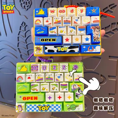 Original Toy Story Keychain Creative Stress-Relief Keyboard Keycap Fingertip Press Key Toy Pendant