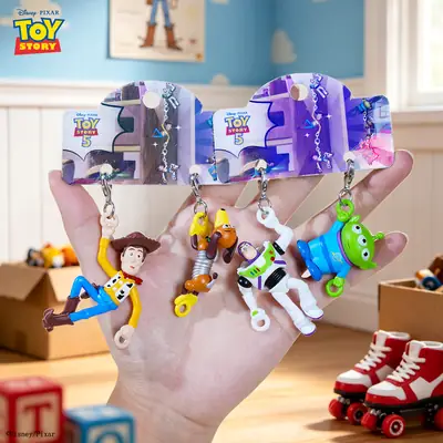 Authentic Toy Story Buzz Lightyear Climbing Clasp Keychain Cartoon Cute Woody Doll Backpack Pendant