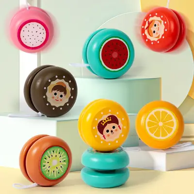 Wooden Yo-Yo for Children, Cute Animal Yo-Yo, Kindergarten Children's Gift, Educational Nostalgic Toy