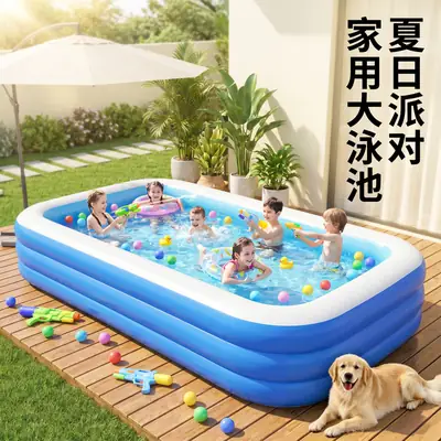 Inflatable Swimming Pool for Babies and Children, Indoor Swimming Pool, Large Foldable Swimming Pool for Home Use, Outdoor Play Pool