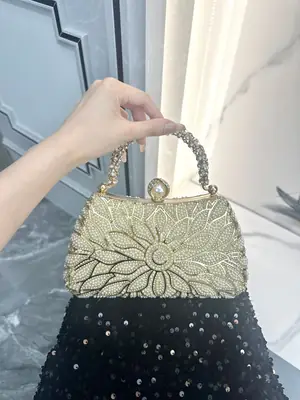2026 Cross-Border Diamond-Embellished Party Clutch Bag, New Evening Bag, European and American Women's Handbag, Formal Evening Bag, Women's Bag