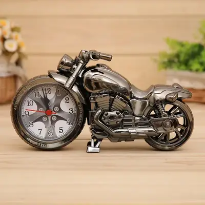 Motorcycle Alarm Clock Decorative Home Item