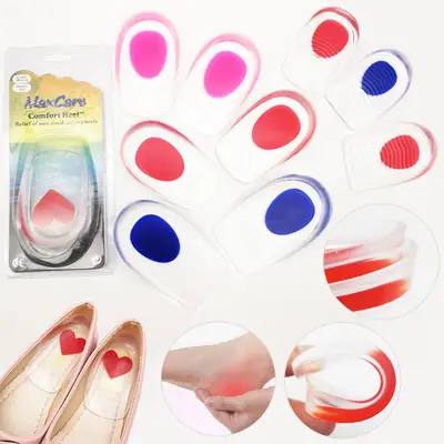 Heel Pad Silicone Heel Pad Transparent Sports Shock Absorbing Inner Height Height Insole U-Shaped Heel Pad PU Half Size Heel Pad
