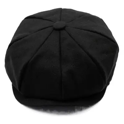 Autumn and winter warm woolen octagonal cap plus size newsboy cap beret big head circumference cap outdoor men's and women's painter's cap