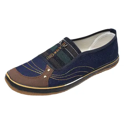 2025 Blue Denim Slip-On Heels for Women