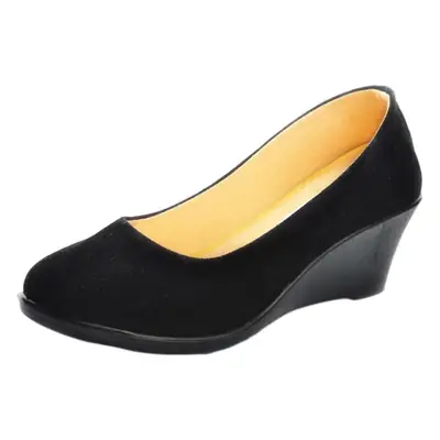 Old Beijing cloth shoes women's shoes wedge heel work shoes high heel professional shoes black cloth shoes factory direct sales a generation of hair