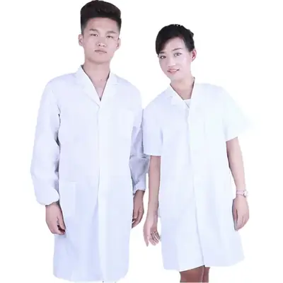 White Medical Coat Set for Men & Women Long Sleeve Half Sleeve