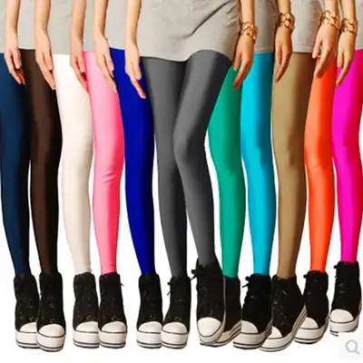 Blue Korean Style Elastic Leggings Women Large