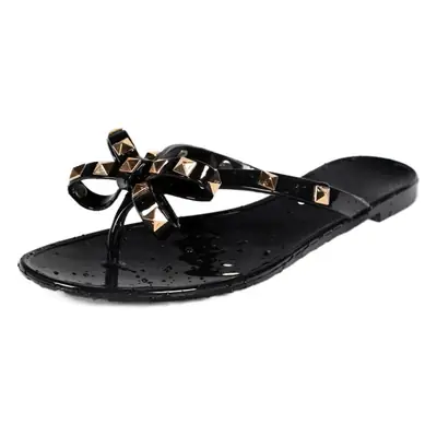 36-42 Size European and American Rivet Flip-Flops Purchasing Sandals Wholesale Summer Women's Jelly Shoes Export Cross-Border Flip Flops