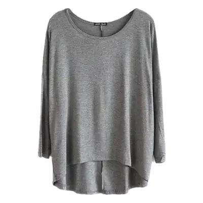 Spring Korean Style Purple Loose Long Sleeve T-Shirt