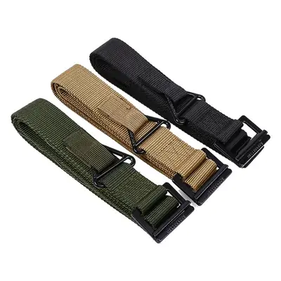 Men's Tactical Canvas Belt Black Adjustable