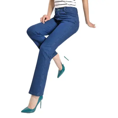 Women Dark Gray High Waist Straight Fit Jeans