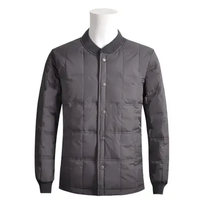 Men's Black Duck Down Jacket with Thick Inner Layer