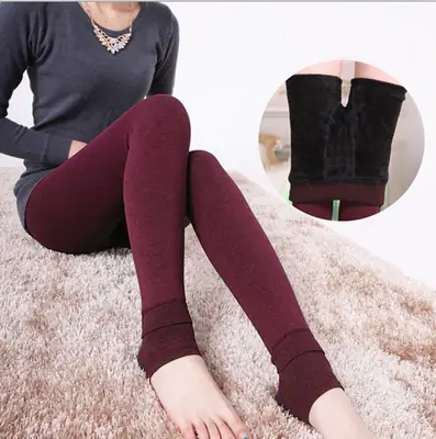 Women's 500g Woolen Leggings Large Winter Warm