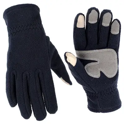 Men Winter Fleece Gloves Black Touch Screen Cycling Skiing