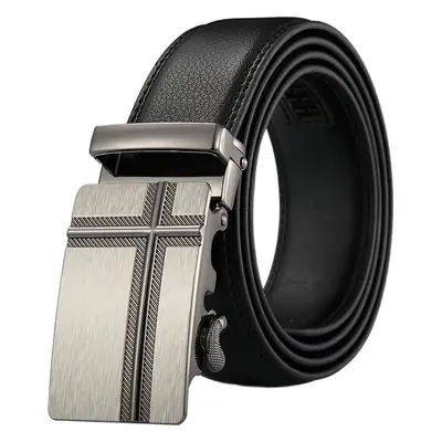 Men's Automatic Buckle Cowhide Belt Leather