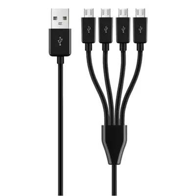 50cm One Drag Four Micro USB Charging Cable for Android