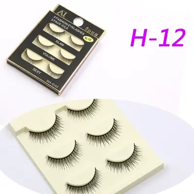 H-12 Thick Fake Eyelashes Three Dimensional Nude Makeup