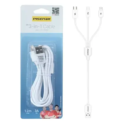 3-in-1 Apple Type-C Android Charging Cable 3A Fast