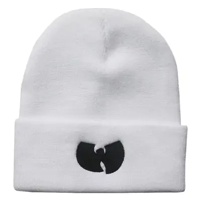 White Embroidered Knitted Hat for Boys Girls Winter