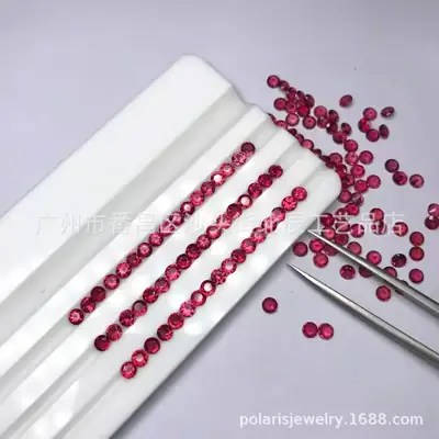 Natural Ruby Round Bare Stone Ring Red 0.8-5.0mm