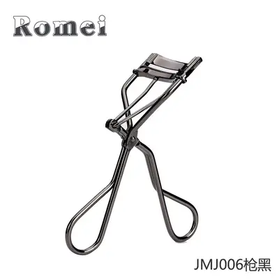 Black Metal Eyelash Curler with Silicone Strip