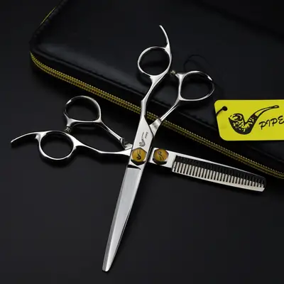 6.0-inch Metal Hair Scissors with Tooth Design