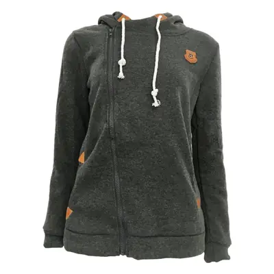 Women's New Era Sweatshirt Hoodie Jacket Side Zipper Dark Green