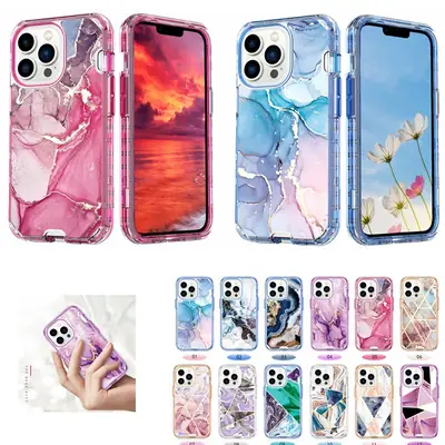 iPhone 17 Pro Max Marble Pattern Electroplated Case