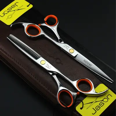 JASON Hair Scissors Set with Straight Handle & Tooth Blades