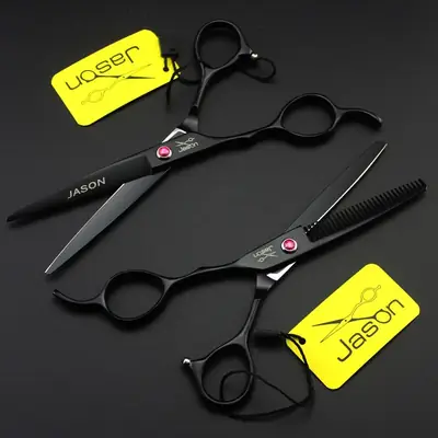 Jason Black Hair Scissors Left Hand Flat Bangs Teeth Thin