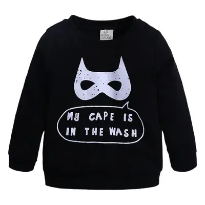 Children's Black Mask Print T-Shirt Boys