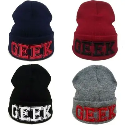 2019 GEEK Knitted Wool Beanie Hat Set