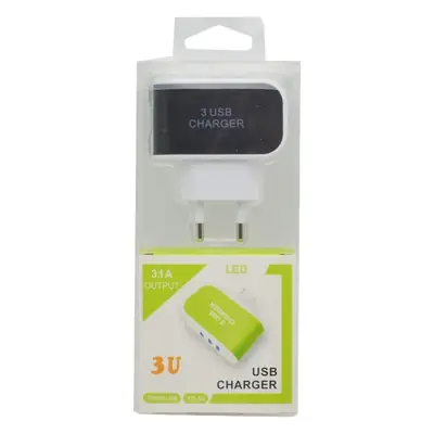 3 Usb Smart Multi-Port USB Charger with LED Light