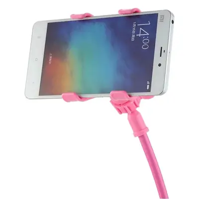 Cross-Country Lazy Phone Bracket Plastic Double Clip Metal Bolt Rotating Creative Bedside Desktop Universal
