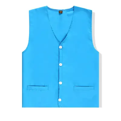 Men Sleeveless Button Vest Navy Blue