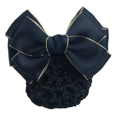 Purple Bow Hairnet with Gold Trim for Women