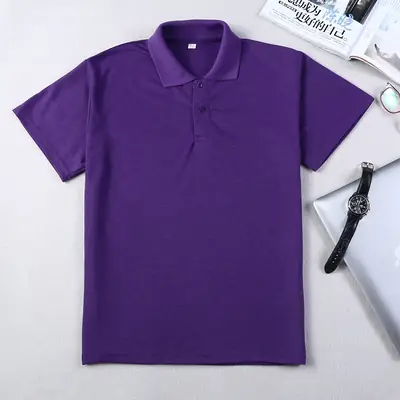 Men's Black Polo T-Shirt Short Sleeve Work Wear