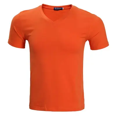 V-Neck Light Blue T-Shirt Men Women Casual Wear