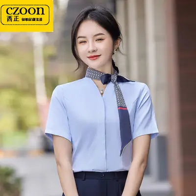 Women Long Sleeve Shirt Set Light Blue Tooling Sales