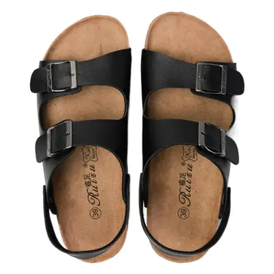 Foreign Trade Slippers Men's Summer Fashionable Flip-Flops Men's Cork Beach Korean Style Clip Foot Couple's Leather Sandals and Slippers Women's Summer