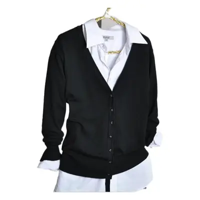 Red Knitted Cardigan for Women Large