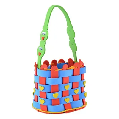 Children's Cartoon Basket with Orange Handle